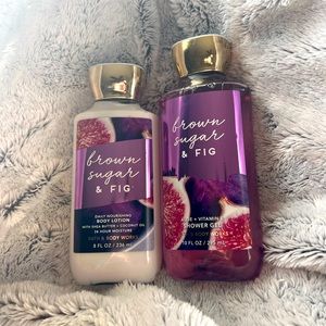 Bath & Body Works Brown Sugar & Fig BUNDLE Body Lotion and Shower Gel